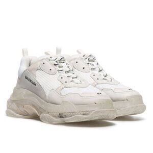 Balenciaga Men's Cream Athletic Sneakers
